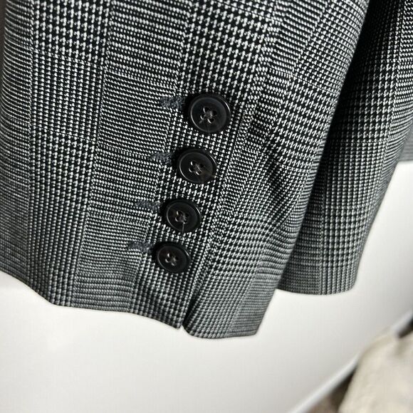 Norma Kamali Blazer Womens 18 Houndstooth Single Button Jacket Lined‎ Career - Picture 9 of 16